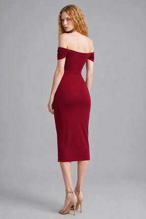 Vestido Midi Vermelho Geneviève