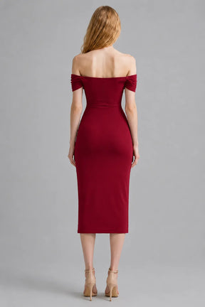 Vestido Midi Vermelho Geneviève