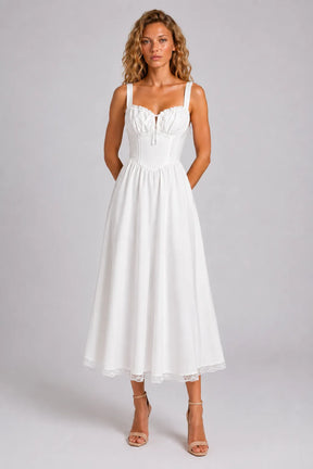 Vestido Midi Branco Margot