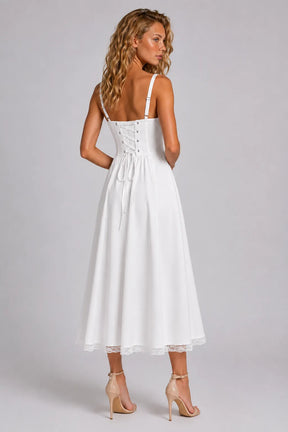 Vestido Midi Branco Margot