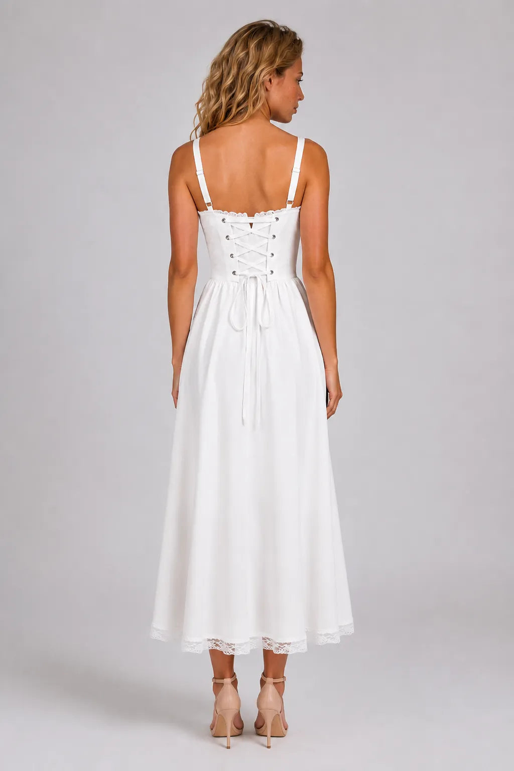 Vestido Midi Branco Margot