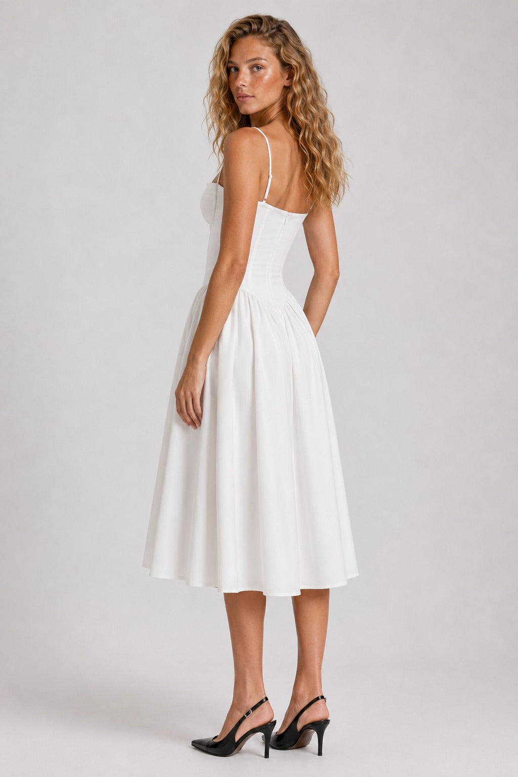 Vestido Midi Branco Samaria