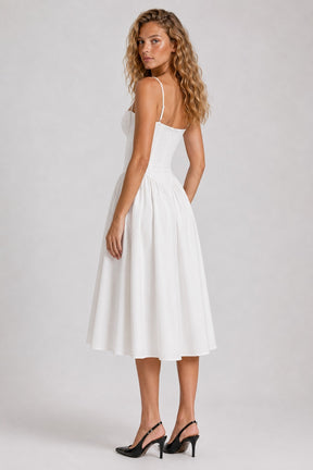 Vestido Midi Branco Samaria