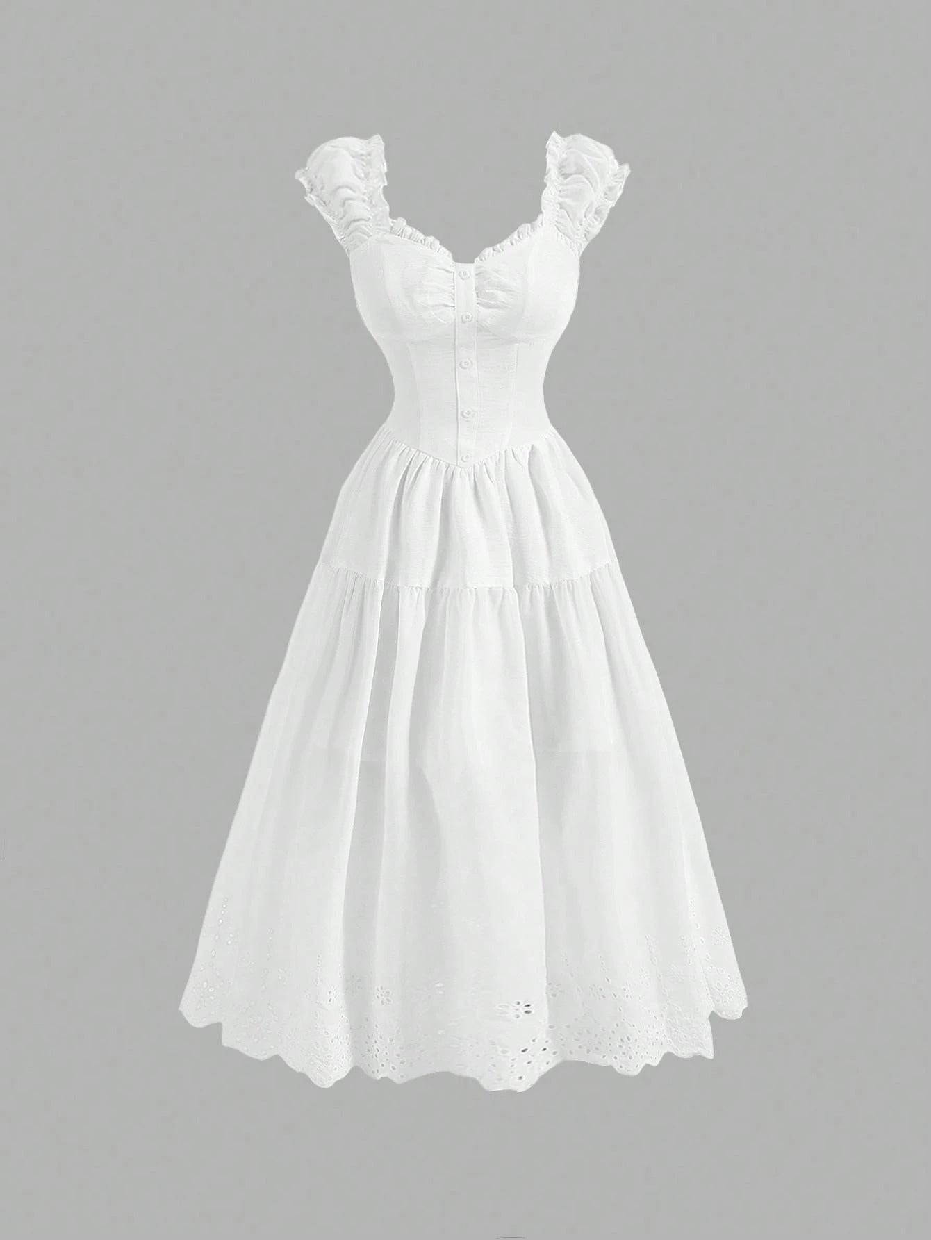 Vestido Midi Branco Victoire