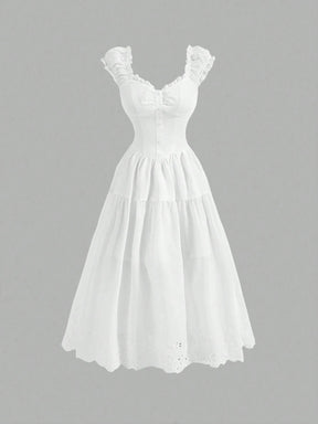 Vestido Midi Branco Victoire