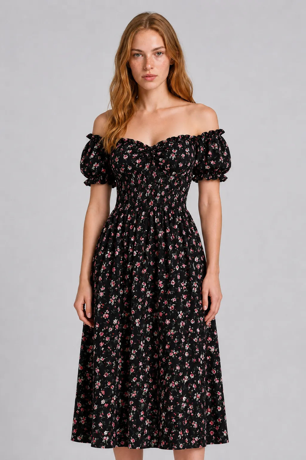 Vestido Midi Floral Ysé