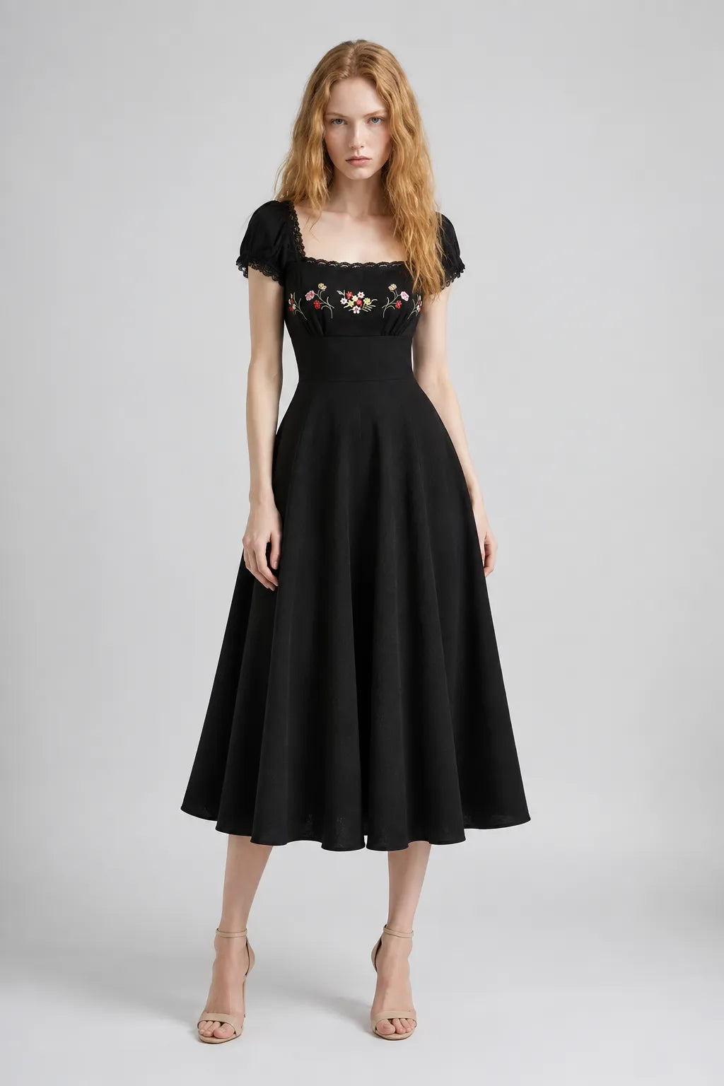 Vestido Midi Preto Amarante