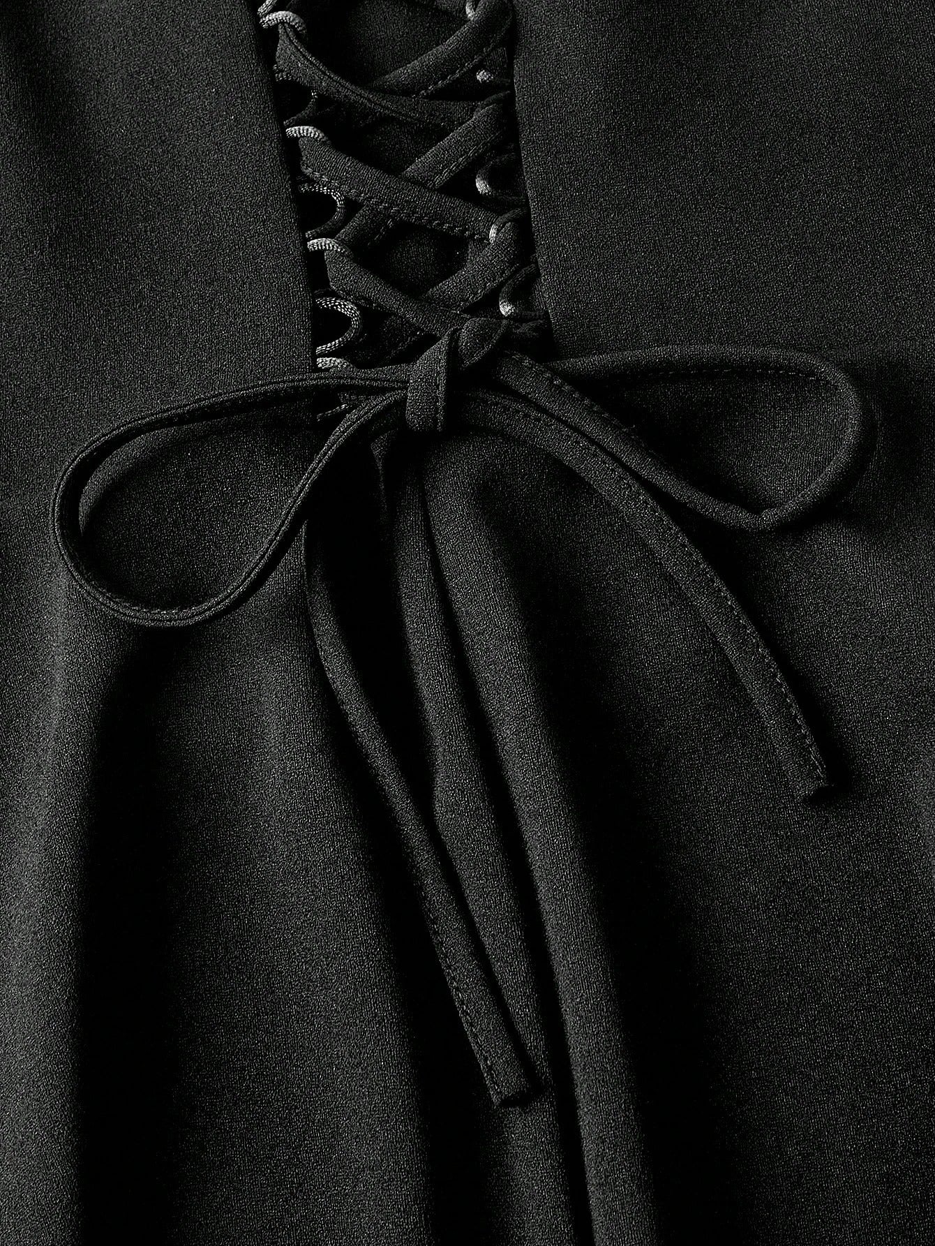 Vestido Midi Preto Celine