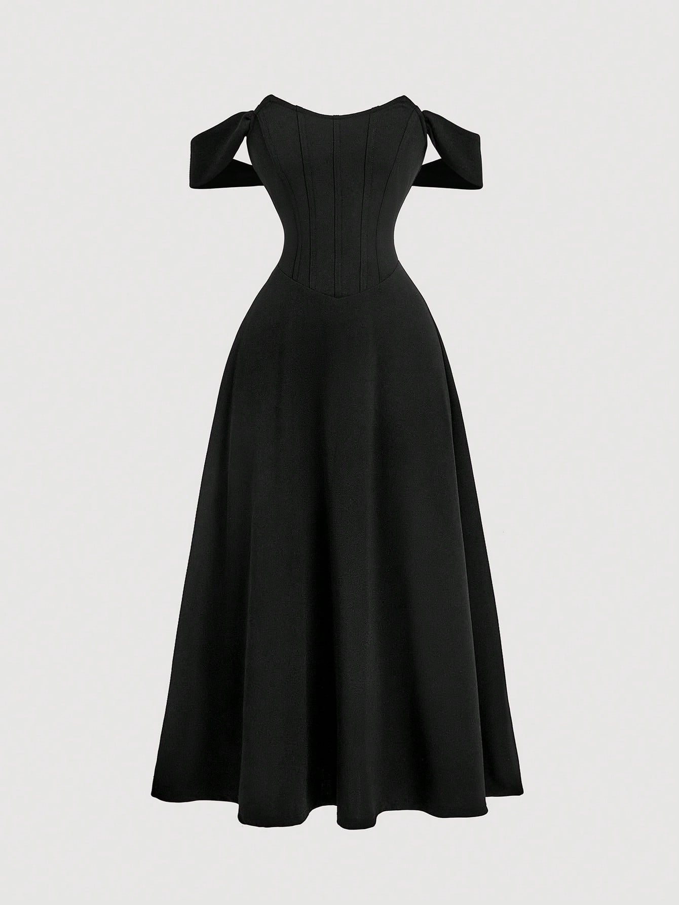 Vestido Midi Preto Celine