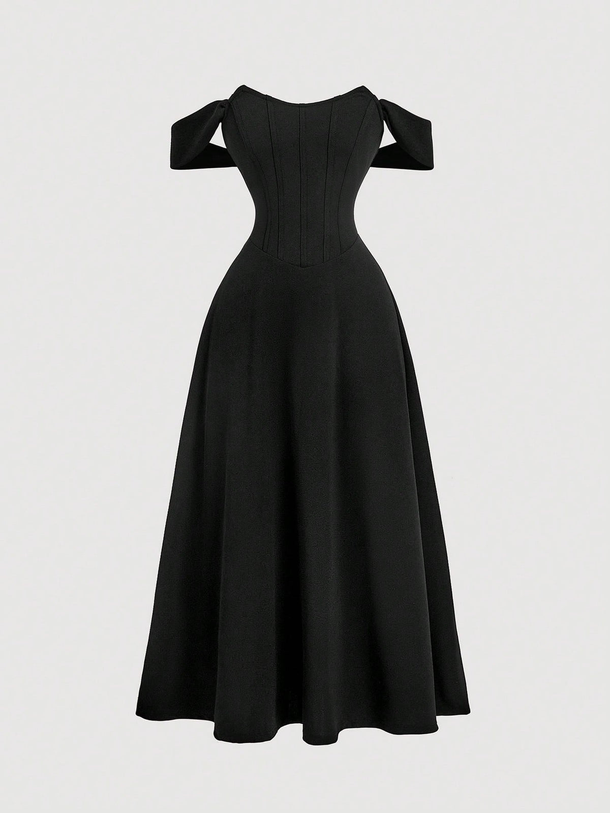 Vestido Midi Preto Celine