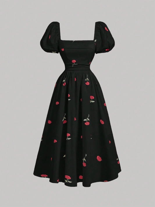 Vestido Midi Preto Élodie