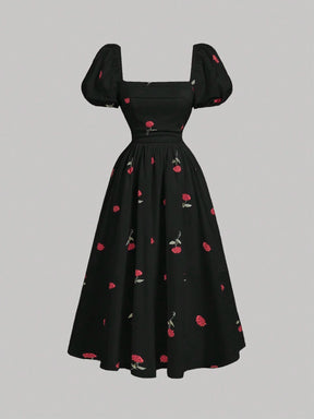Vestido Midi Preto Élodie
