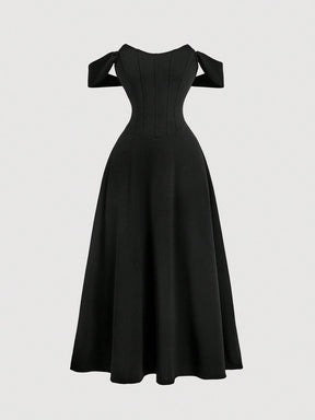Vestido Midi Preto Elowen