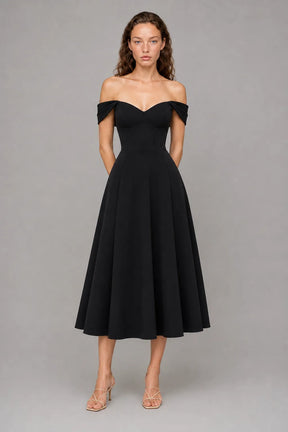 Vestido Midi Preto Elowen