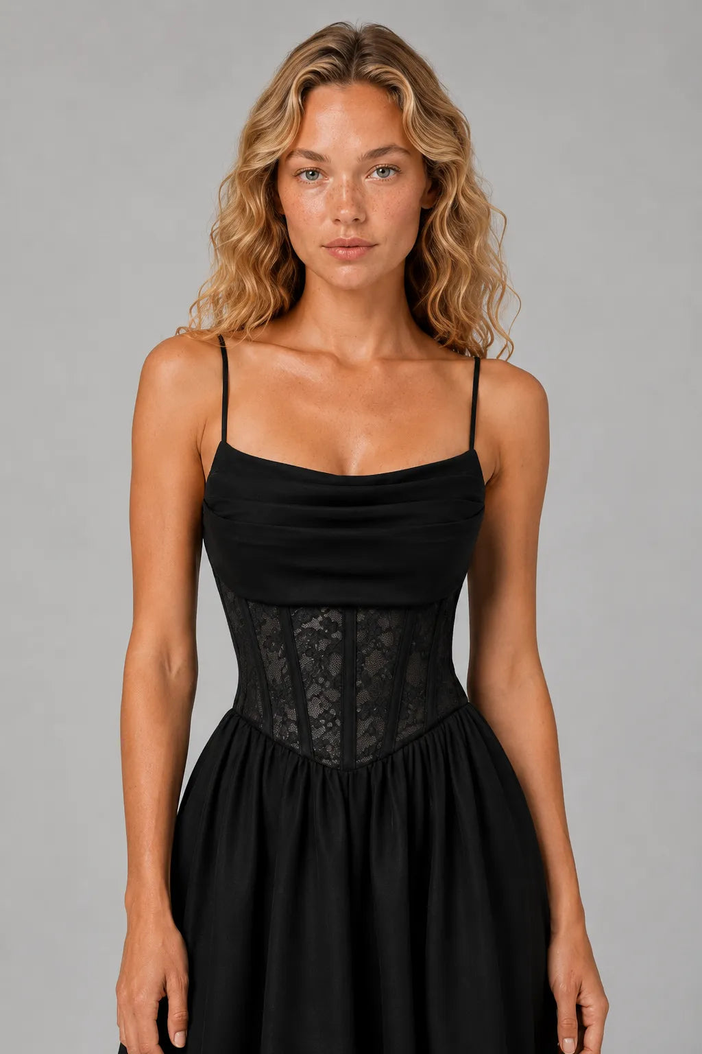 Vestido Midi Preto Evelina
