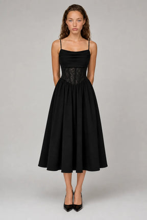 Vestido Midi Preto Isabeau