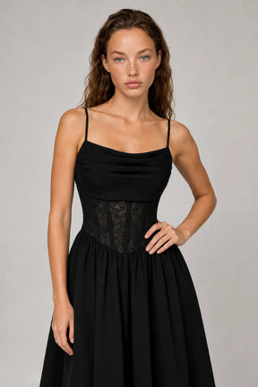 Vestido Midi Preto Isabeau