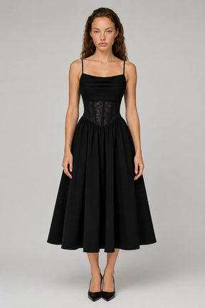 Vestido Midi Preto Isabeau
