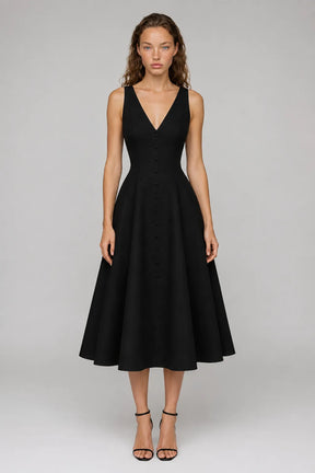 Vestido Midi Preto Lavinia