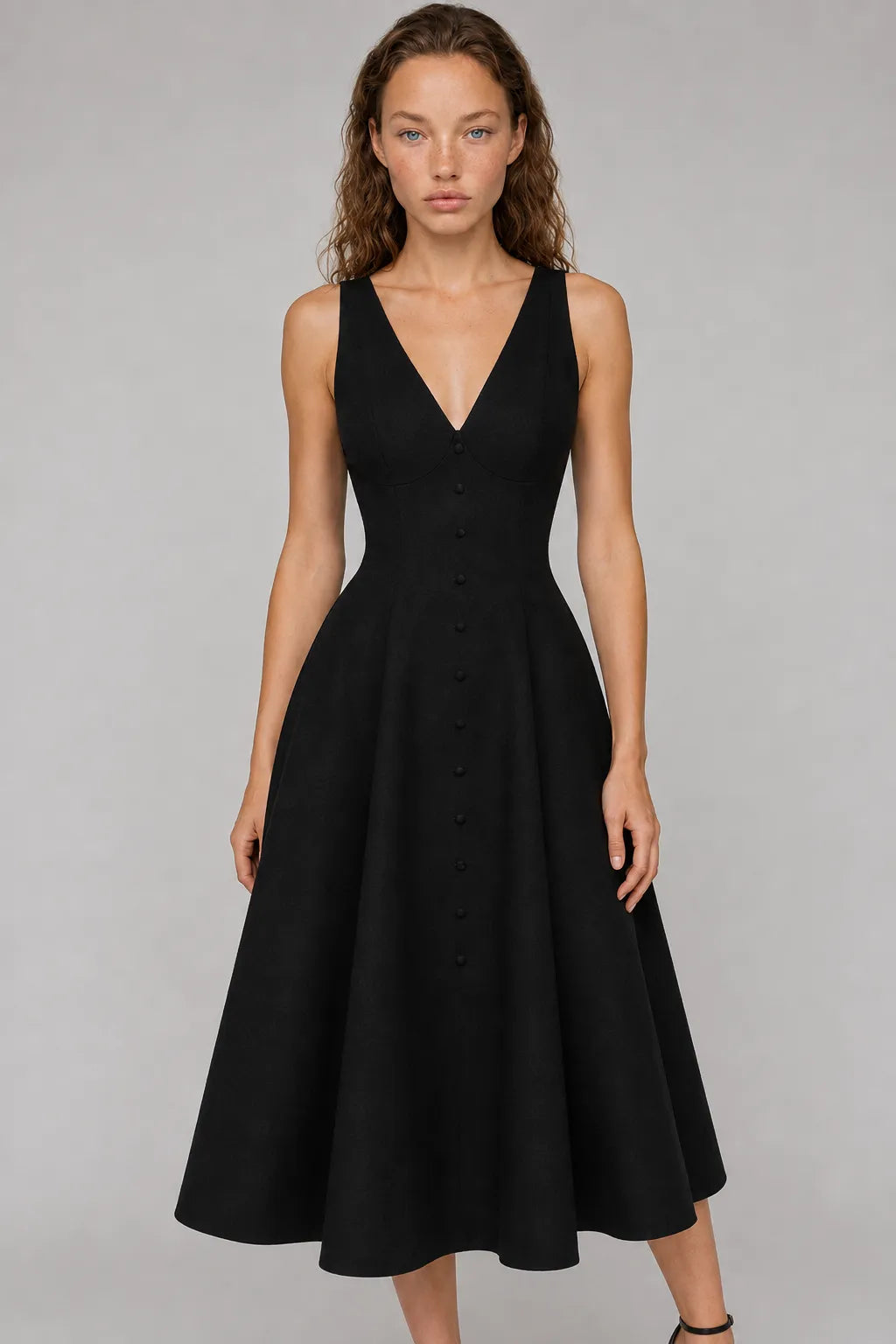 Vestido Midi Preto Lavinia