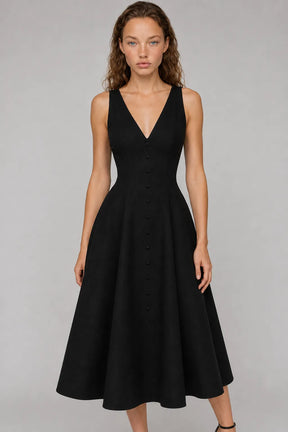 Vestido Midi Preto Lavinia