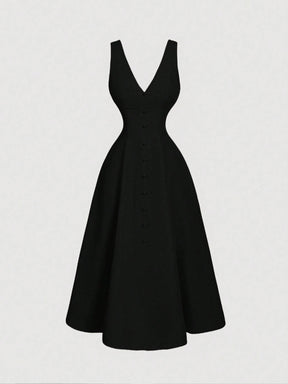 Vestido Midi Preto Lavinia