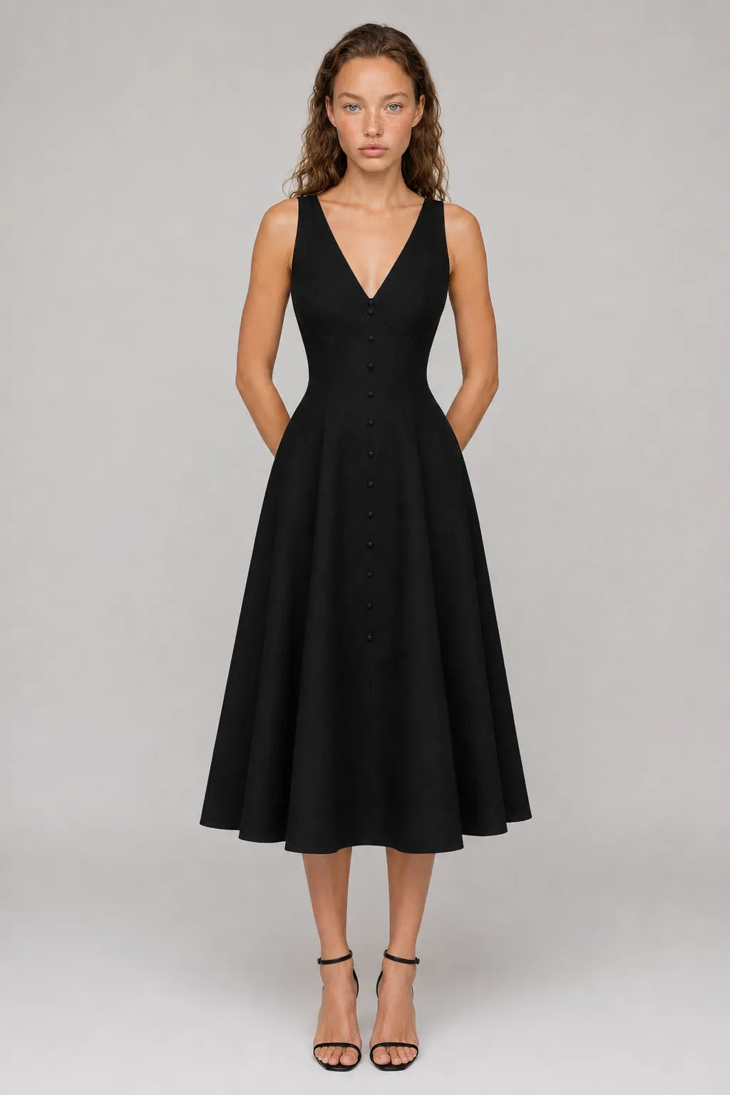 Vestido Midi Preto Lavinia