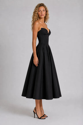Vestido Midi Preto Madeleine