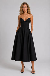 Vestido Midi Preto Madeleine