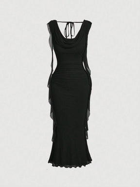 Vestido Midi Preto Noelle