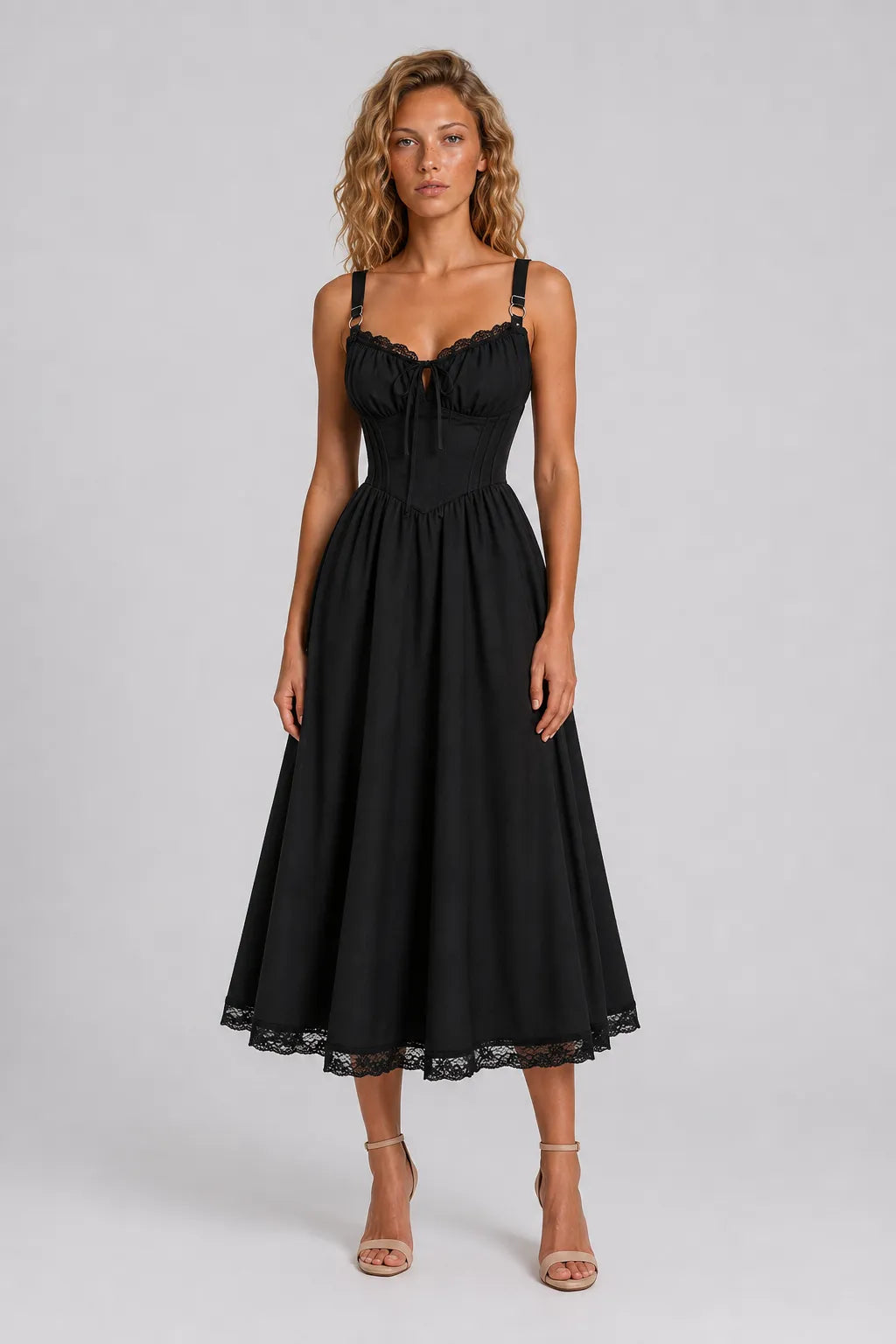 Vestido Midi Preto Noémie