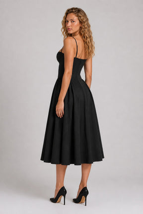 Vestido Midi Preto Samaria