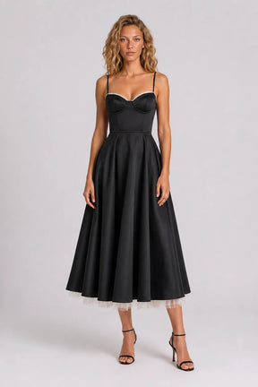 Vestido Midi Preto Selene