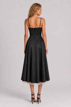 Vestido Midi Preto Selene