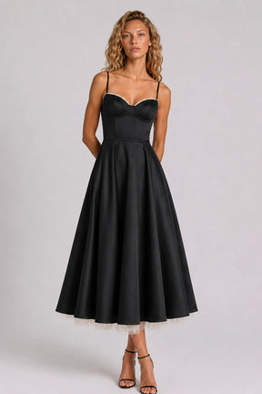 Vestido Midi Preto Selene