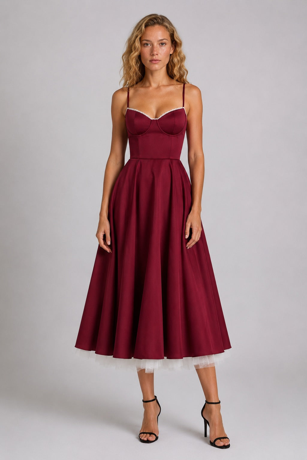 Vestido Midi Vermelho Selene