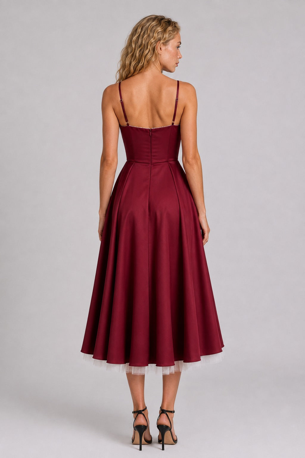 Vestido Midi Vermelho Selene