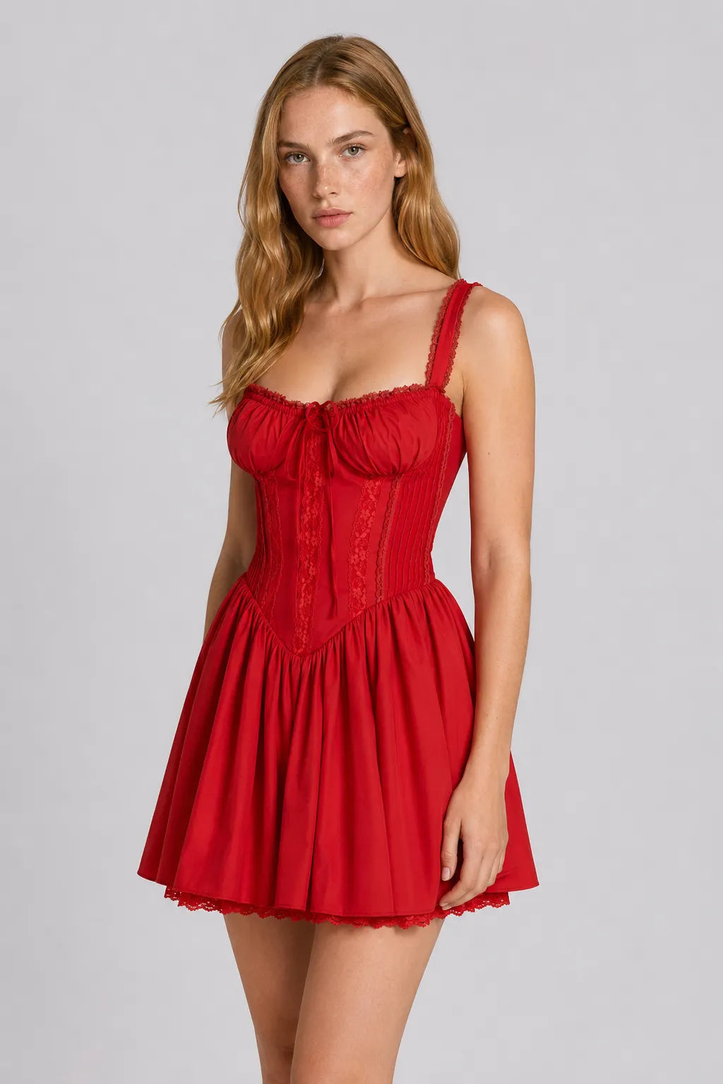 Vestido Vermelho Curto Rosalie