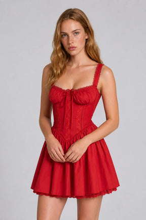 Vestido Vermelho Curto Rosalie