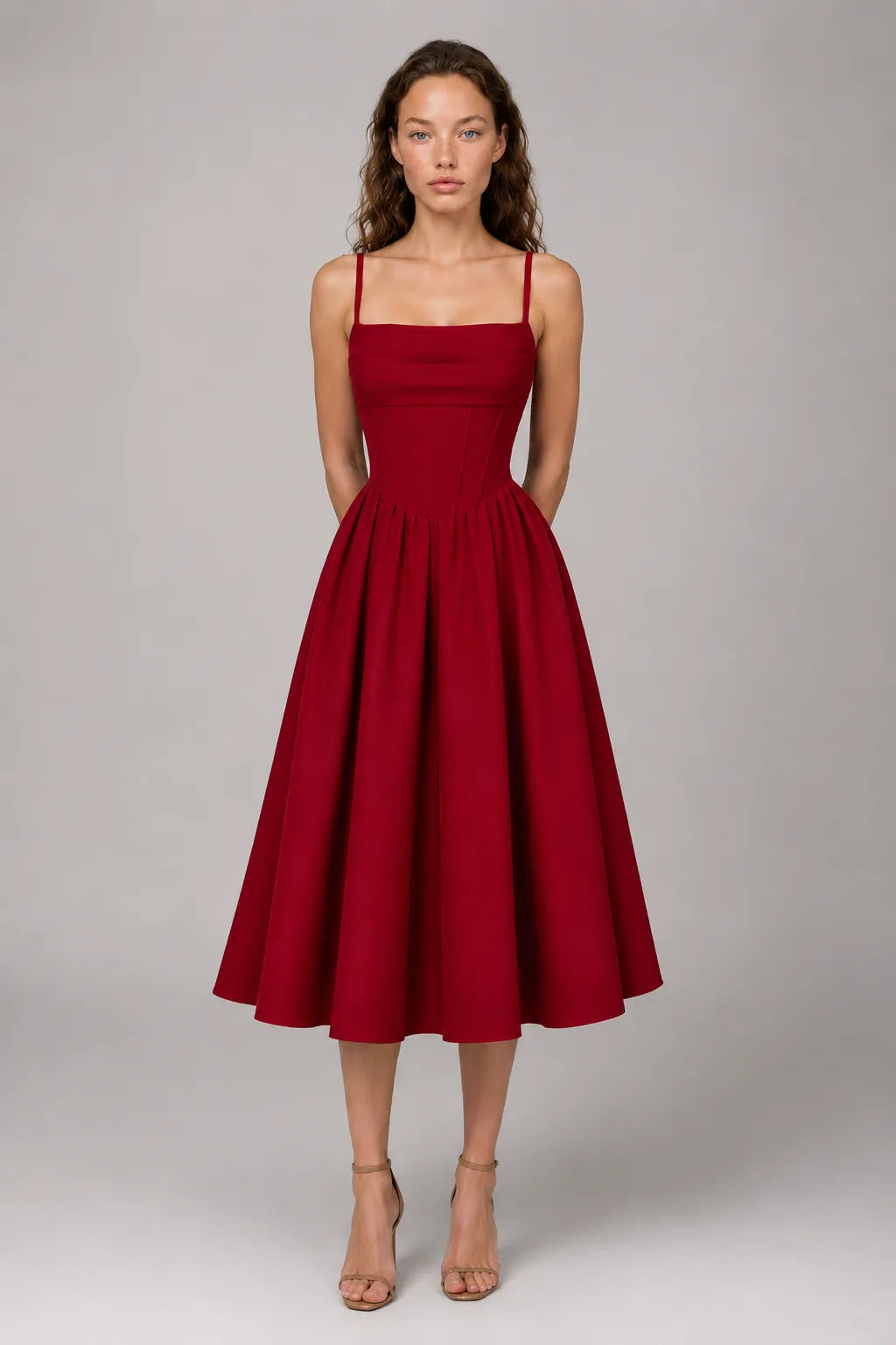 Vestido Vermelho Midi Antonella
