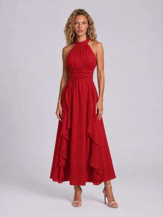 Vestido Vermelho Midi Camila