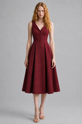 Vestido Vermelho Midi Celestine
