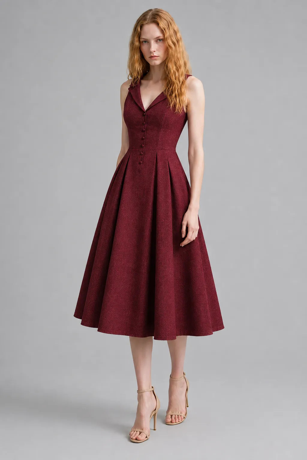 Vestido Vermelho Midi Celestine