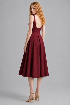 Vestido Vermelho Midi Celestine