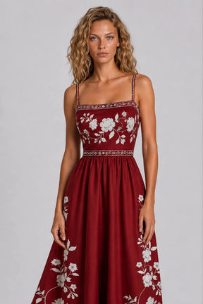 Vestido Vermelho Midi Élodie