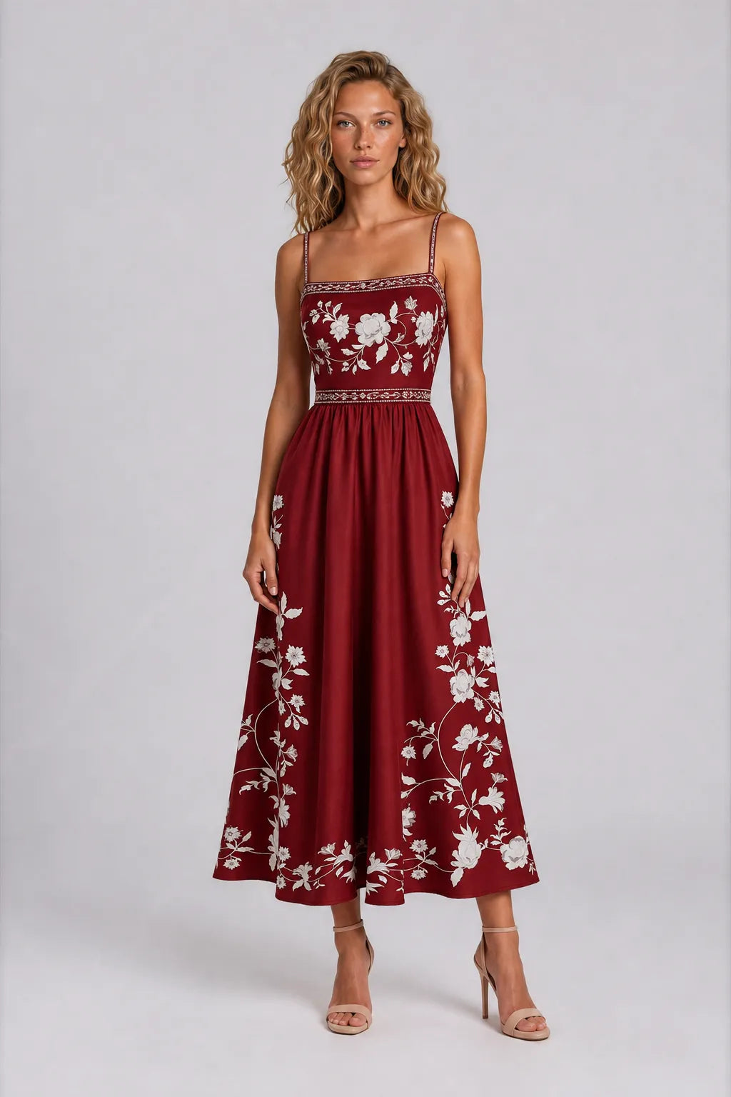 Vestido Vermelho Midi Élodie