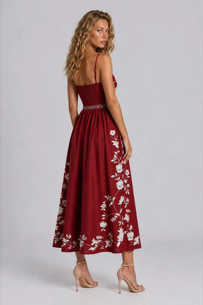 Vestido Vermelho Midi Élodie
