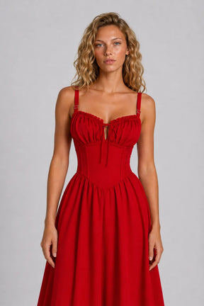 Vestido Vermelho Midi Estelle