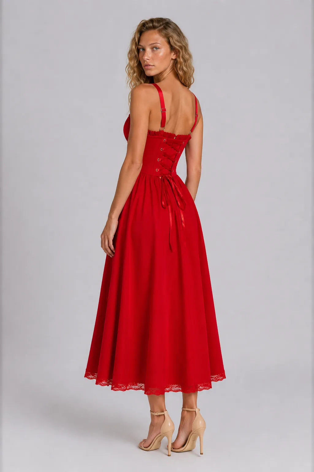 Vestido Vermelho Midi Estelle