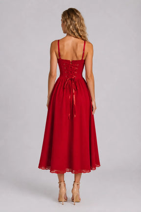 Vestido Vermelho Midi Estelle